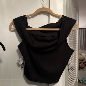 urban outfitters off shoulder black top large